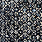 Pure Cotton Hand Block Ajrakh Printed Fabric - Black